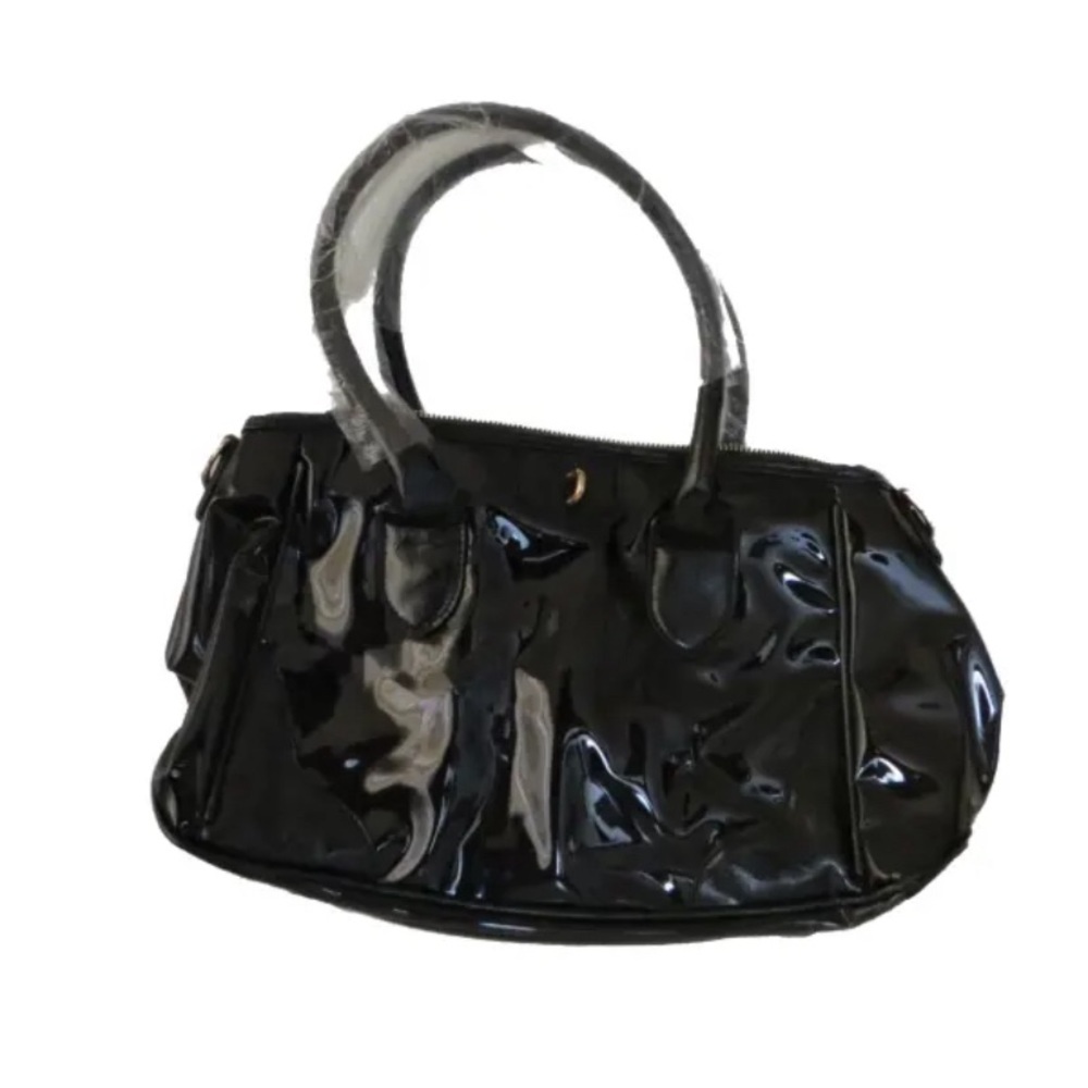 Transparent Solid Black PVC Portable Waterproof Clear Bag for Work, Shopping